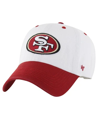 '47 Brand Men's Scarlet San Francisco 49ers Double Header Diamond Clean Up Adjustable Hat