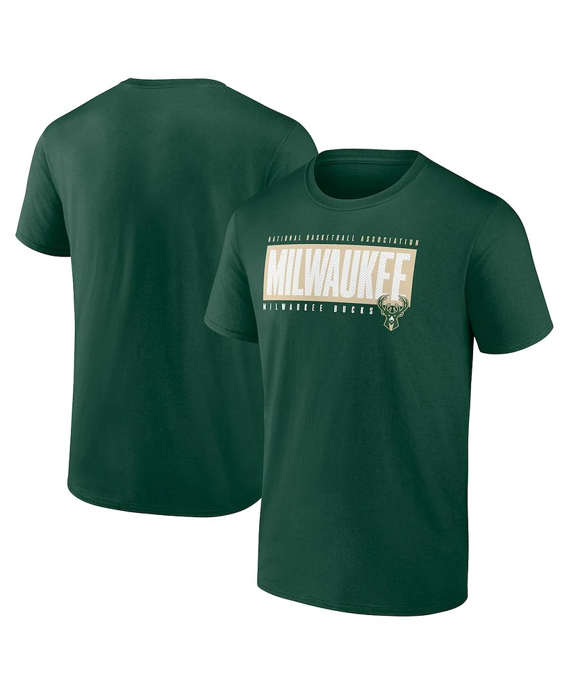 Fanatics Men's Hunter Milwaukee Bucks Box Out T-Shirt