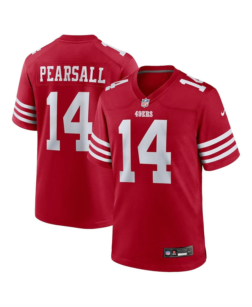 Nike Men's Ricky Pearsall Scarlet San Francisco 49ers 2024 Nfl Draft First Round Pick Player Game Jersey