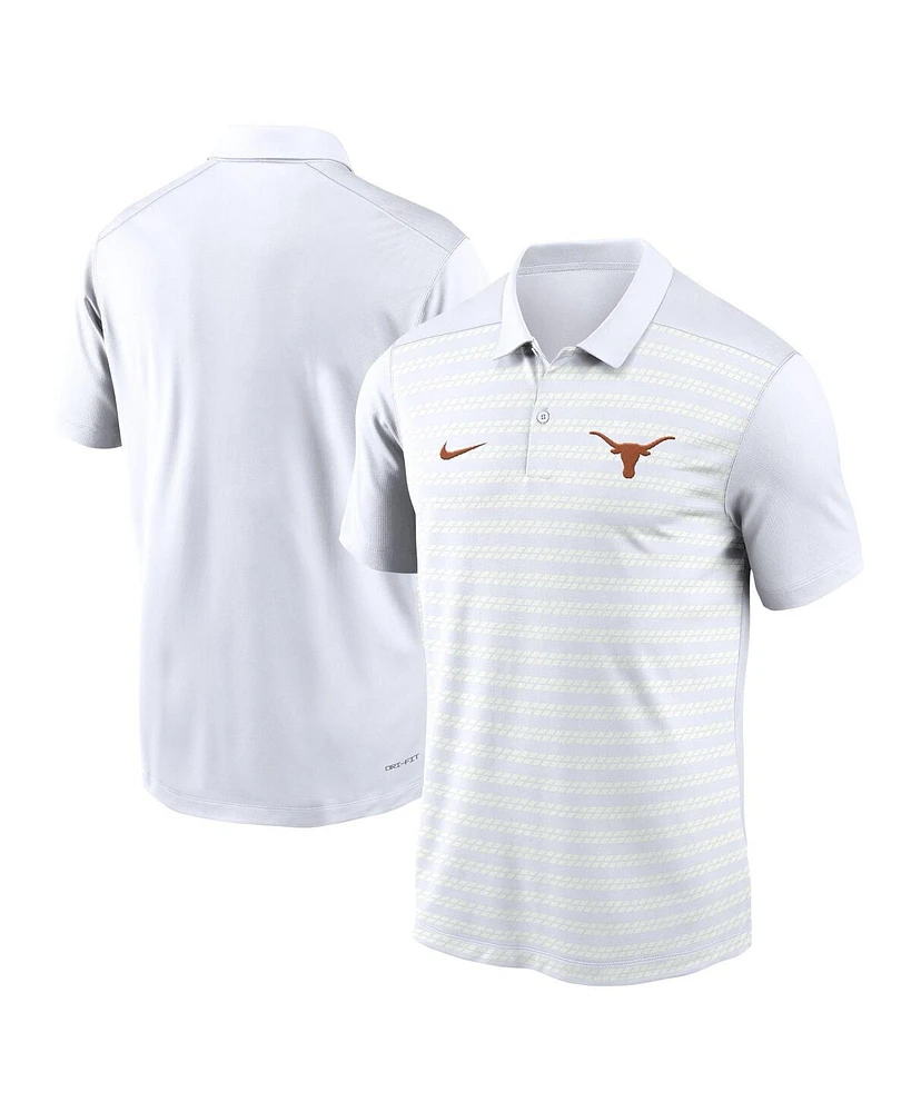 Nike Men's White Texas Longhorns 2024 Early Season Coaches Sideline Performance Polo