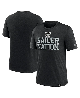 Nike Men's Heather Las Vegas Raiders Blitz Tri-Blend T-Shirt