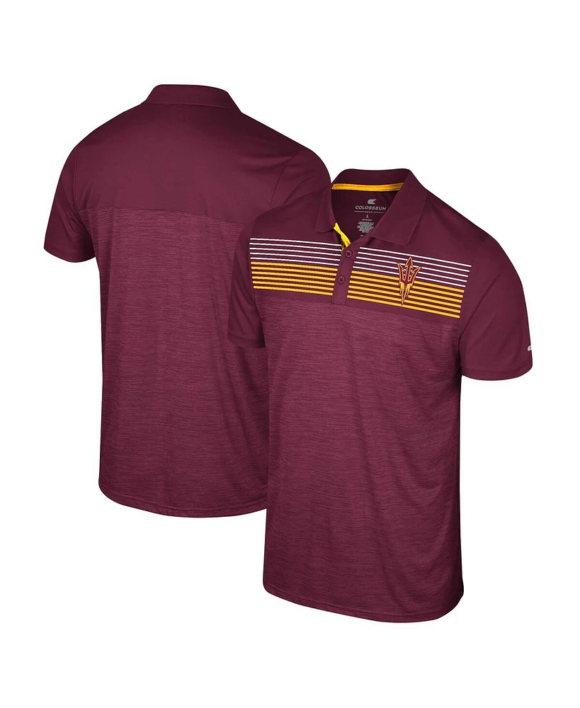 Colosseum Men's Maroon Arizona State Sun Devils Langmore Polo