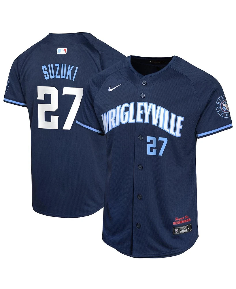 Nike Big Boys and Girls Seiya Suzuki Chicago Cubs City Connect Limited Player Jersey