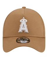 New Era Men's Khaki Los Angeles Angels A-Frame 9FORTY Adjustable Hat
