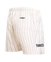 Pro Standard Men's Cream New York Yankees Pinstripe Retro Classic Woven Shorts