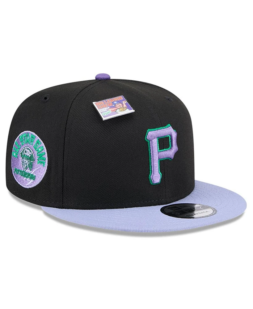 New Era Men's Black/Purple Pittsburgh Pirates Grape Big League Chew Flavor Pack 9FIFTY Snapback Hat