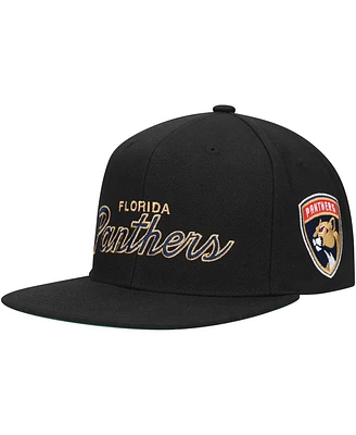 Mitchell Ness Men's Florida Panthers Core Team Script 2.0 Snapback Hat