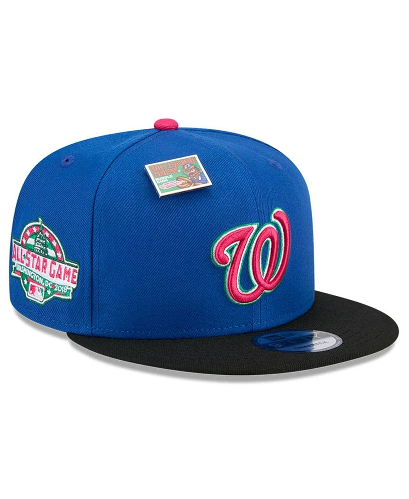 New Era Men's Royal/Black Washington Nationals Watermelon Big League Chew Flavor Pack 9FIFTY Snapback Hat