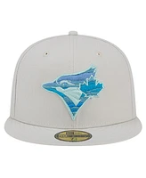 New Era Men's Khaki Toronto Blue Jays Stone Mist 59FIFTY Fitted Hat