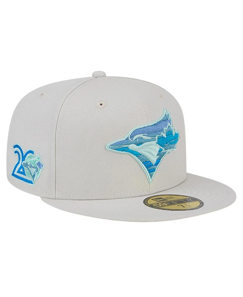 New Era Men's Khaki Toronto Blue Jays Stone Mist 59FIFTY Fitted Hat