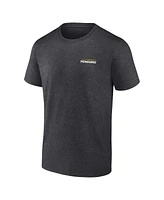 Fanatics Men's Heather Charcoal Pittsburgh Penguins Backbone T-Shirt