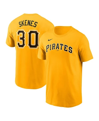 Nike Men's Paul Skenes Gold Pittsburgh Pirates Fuse Name Number T-Shirt