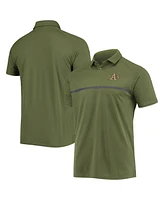 Levelwear Men's Olive Oakland Athletics Delta Sector Raglan Polo