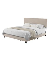 Amber & Emily Upholstered Modern King Bed