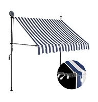 vidaXL Manual Retractable Awning with Led 78.7