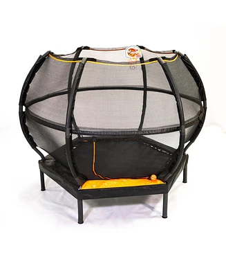 JumpKing 7ft Hexagonal Trampoline with Basketball Hoop