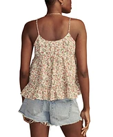 Lucky Brand Women's Floral-Print Tie-Front Swing Camisole