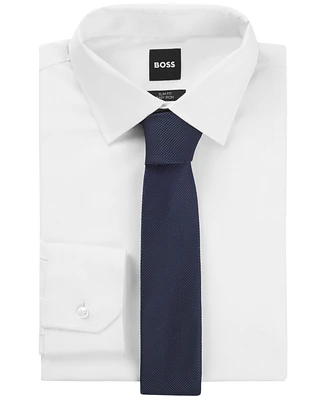 Boss by Hugo Boss Men's Micro-Patterned Jacquard Silk-Blend Tie