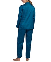 Miss Elaine Women's 2-Pc. Notched-Collar Pajamas Set