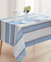 Izod Breakers Stripe Water-Resistant Indoor and Outdoor Tablecloth