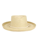 Angela & William Straw Ferora Sun Hat with Chin Cord