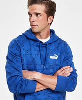 Puma Men's Logomania Allover Logo Print Fleece Hoodie