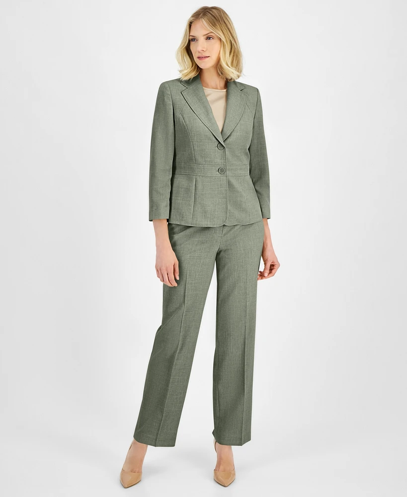 Le Suit Two-Button Inset Jacket Extended-Tab Waist Pantsuit, Regular & Petite