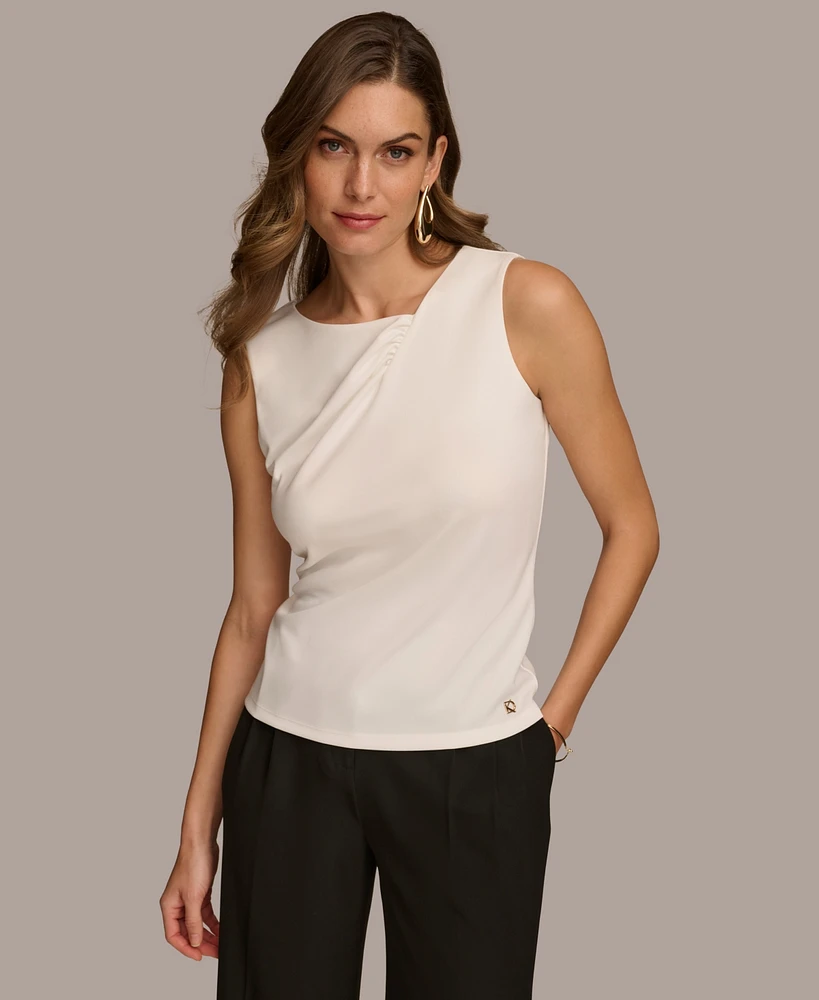 Donna Karan Women's Asymmetric-Neck Sleeveless Top