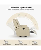 Anselm Transitional Recliner with Nailhead Trim