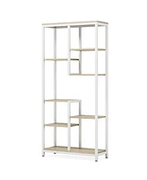 Tribesigns 6-Tier Tall Bookshelf Bookcase, Industrial 8-Shelf Open Bookcase Storage Display Book Shelves for Living Room, Home Office