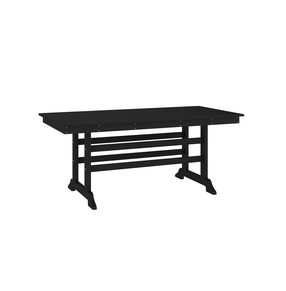 Merrick Lane Tavish Dining Table For 6 All-Weather Recycled Hdpe