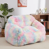 Caromio Giant Bean Bag Sofa Chair with Armrests High-Density Foam Stuffed