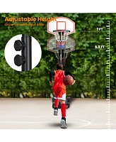 Slickblue Adjustable Basketball Hoop System Stand with Wheels