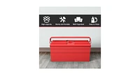 Slickblue 20 Inch Metal Tool Box Portable with 5 Trays Cantilever