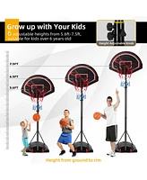 Slickblue Portable Basketball Hoop Stand with Wheels and 2 Nets