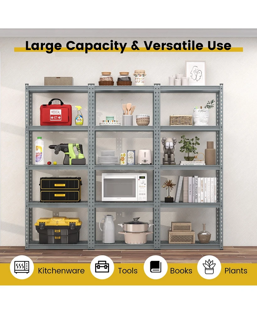 Slickblue 5-Tier Heavy Duty Wire Storage Racks with Anti-slip Foot Pad