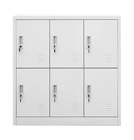 vidaXL Locker Cabinet Light Gray 35.4"x17.7"x36.4" Steel