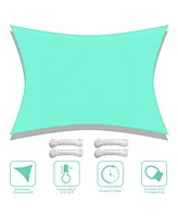 19x13 Ft 97% Uv Block Rectangle Hdpe Sun Shade Sail Canopy Cover Net Poolside