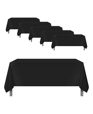 Arkwright Home Mariposa Polyester Tablecloths (6 Pack), 72x72, Reusable, Durable, Perfect for Parties or Outdoor Events