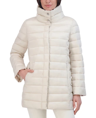 Tahari Women's Shine Collared Packable Puffer Coat