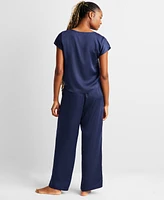 State of Day Women's 2-Pc. Crepe de Chine Short-Sleeve Pajama Set, Created for Macy's