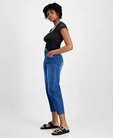 Gogo Jeans Juniors' High Rise Cropped Barrel