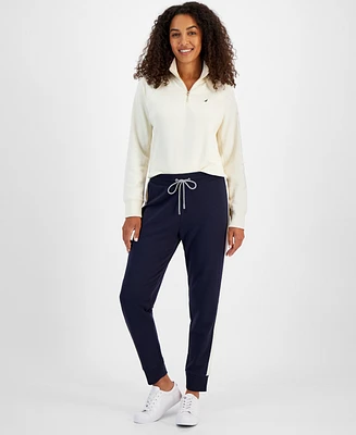 Nautica Jeans Women's Drawstring Side-Striped Jogger Pants