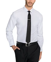 Calabrum Men's Slim Solid Black Tie