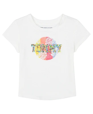 Tommy Hilfiger Toddler Girls Surf Stiched Sequin Logo Graphic T-Shirt
