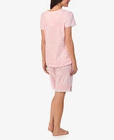 Aria Women's Cap Sleeve Bermuda Pj Set