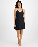 I.n.c. International Concepts Women's Satin Lace-Trim Chemise, Created for Macy's