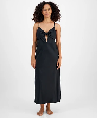 I.n.c. International Concepts Women's Satin Bow Nightgown, Created for Macy's