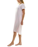 Roudelain Women's Short-Sleeve V-Neck Sleep Dress