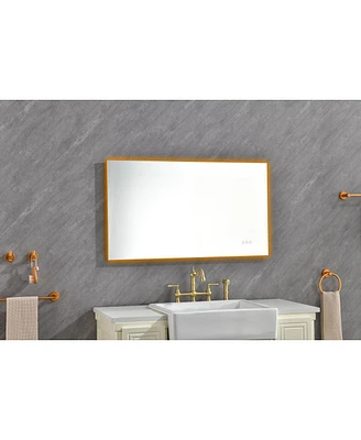 Streamdale Furniture 40x24 Led Lighted Bathroom Wall Mounted Mirror With High Lumen+Anti-Fog Separately Control